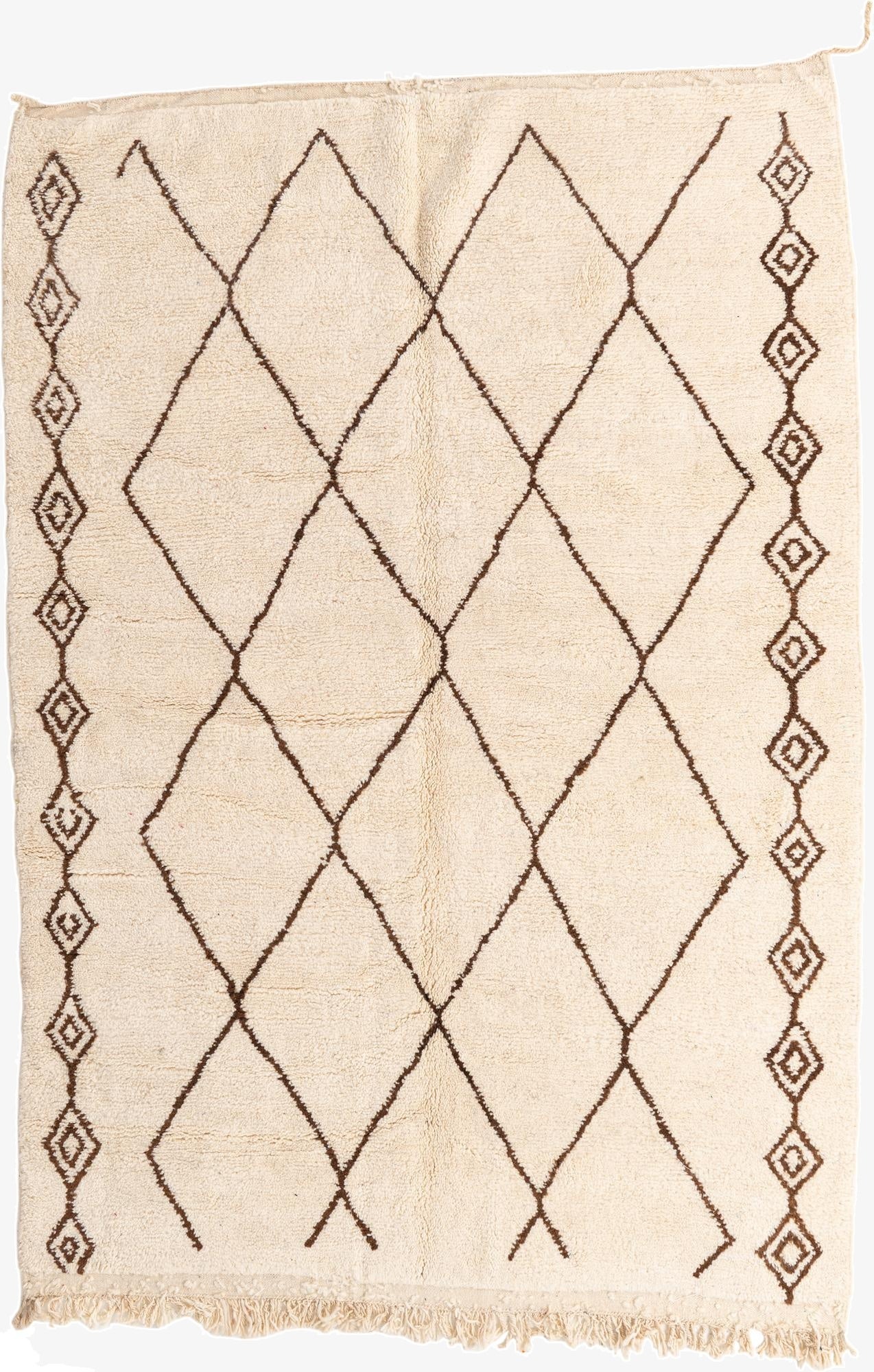 6' 9 x 9' 8  Hand Knotted Moroccan Wool Rug