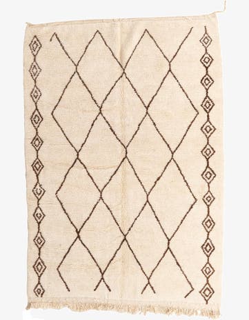 6' 9 x 9' 8 Hand Knotted Moroccan Wool Rug