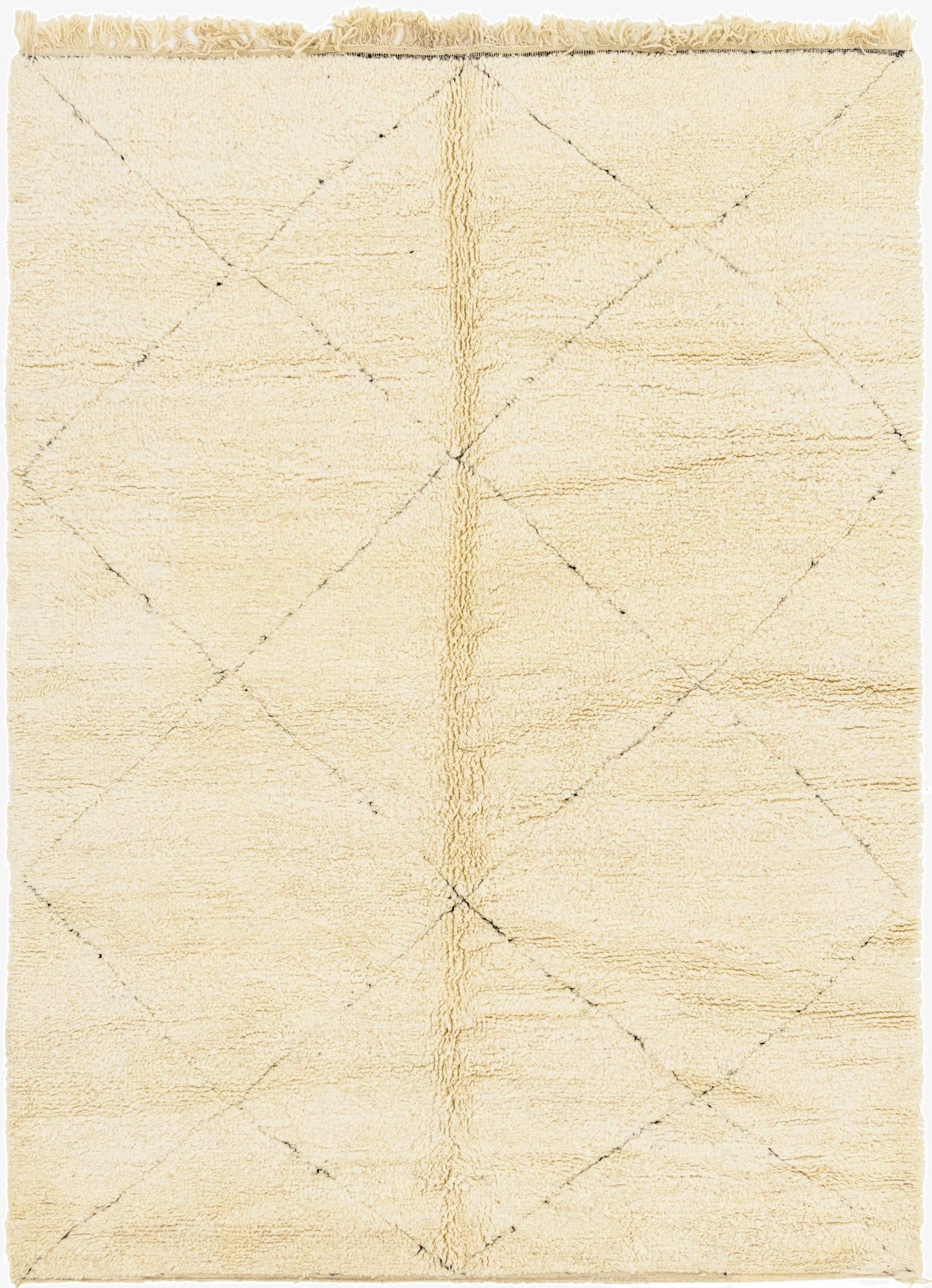 7' x 9' 7  Hand Knotted Moroccan Wool Rug