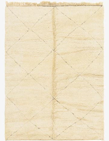 7' x 9' 7 Hand Knotted Moroccan Wool Rug