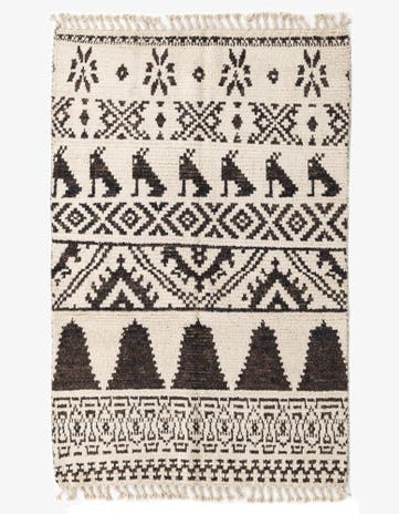 4' 4 x 6' 7 Hand Knotted Moroccan Wool Rug