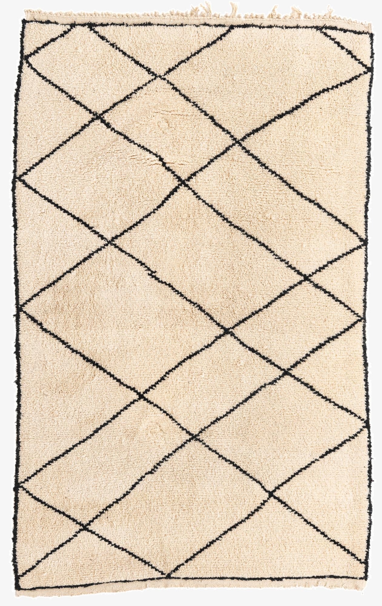 5' x 8'  Hand Knotted Moroccan Wool Rug