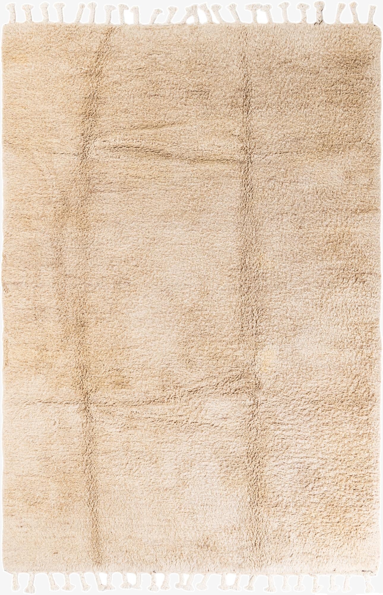 6' 7 x 9' 8  Hand Knotted Moroccan Wool Rug