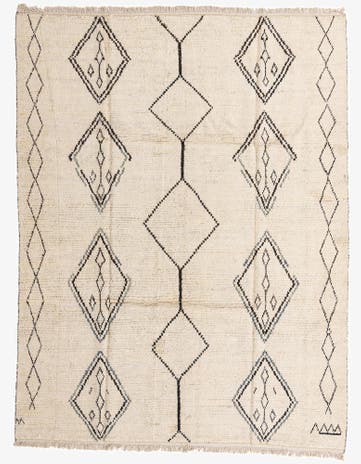 8' 3 x 11' Hand Knotted Moroccan Wool Rug