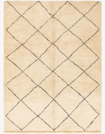 7' 1 x 9' 10 Hand Knotted Moroccan Wool Rug