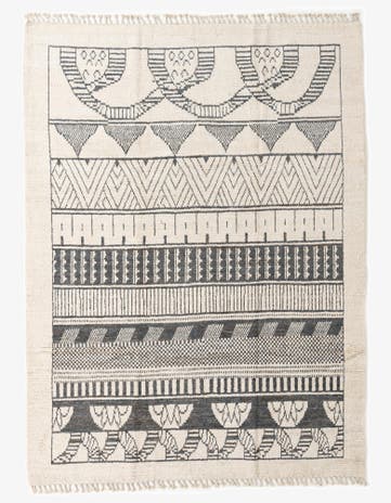 8' 1 x 10' 9 Hand Knotted Moroccan Wool Rug