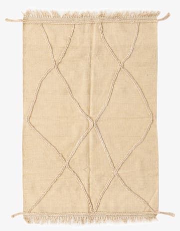 3' 5 x 5' Hand Knotted Moroccan Wool Rug