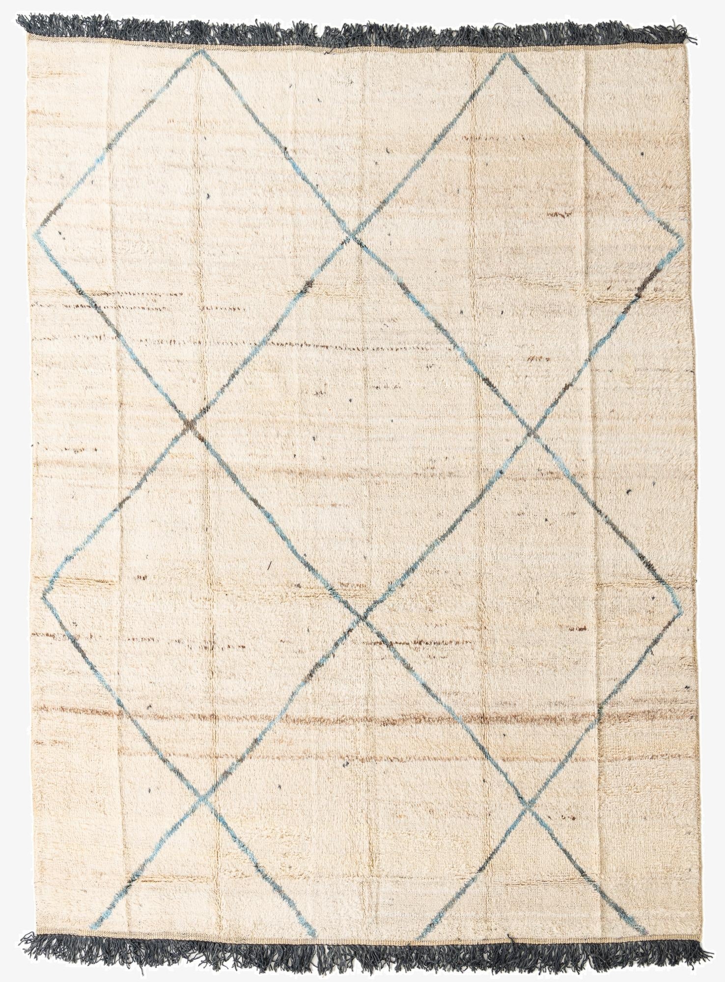 9' 1 x 12' 4  Hand Knotted Moroccan Wool Rug