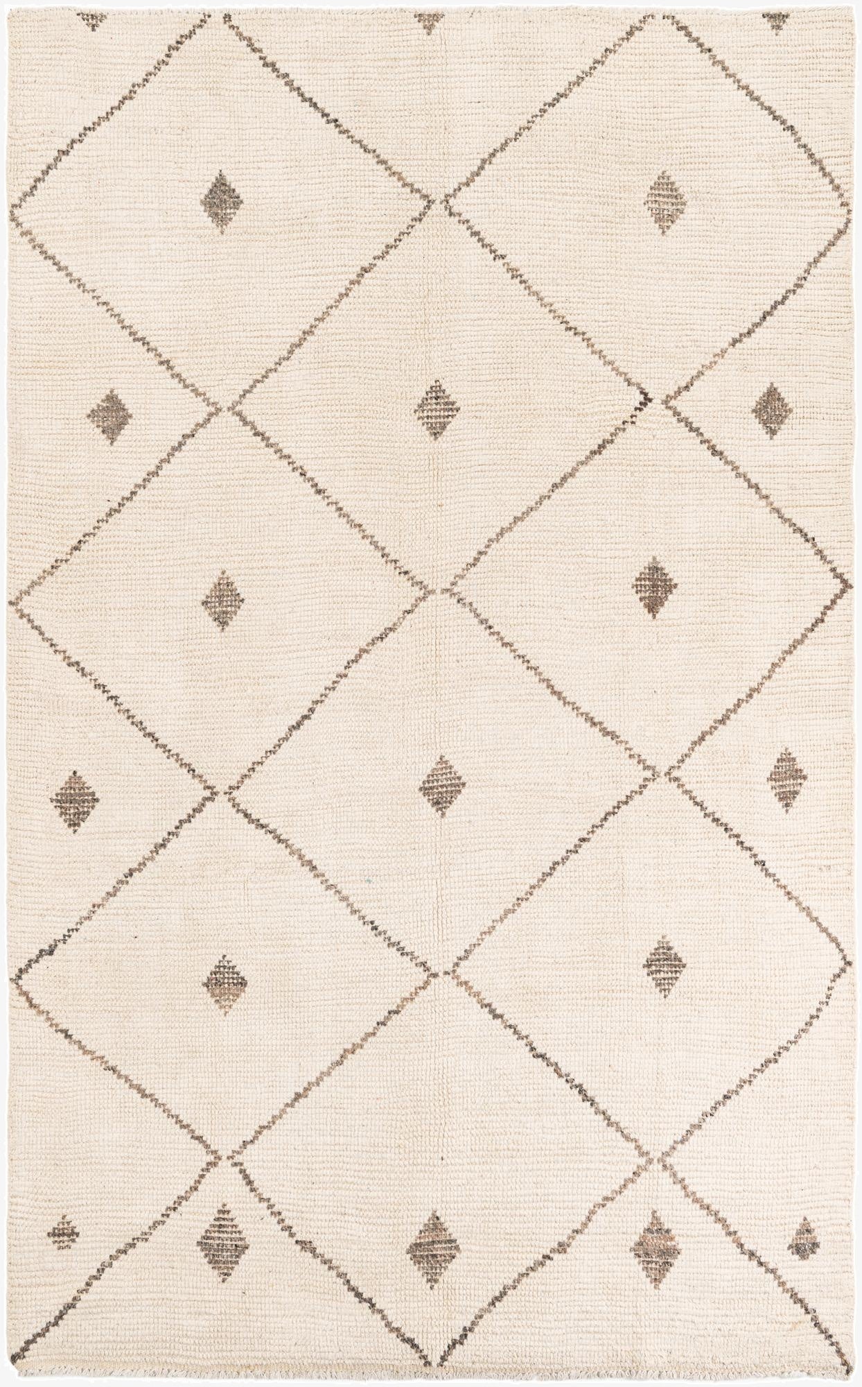 6' 1 x 9' 9  Hand Knotted Moroccan Wool Rug