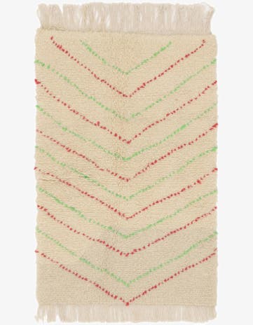 3' 2 x 4' 10 Hand Knotted Moroccan Wool Rug