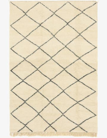 7' 2 x 11' 5 Hand Knotted Moroccan Wool Rug