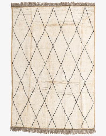 6' 3 x 9' Hand Knotted Moroccan Wool Rug