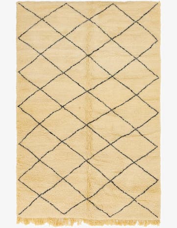 6' 5 x 10' 1 Hand Knotted Moroccan Wool Rug