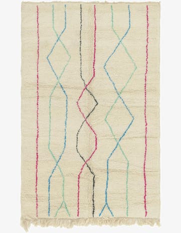 5' x 8' Hand Knotted Moroccan Wool Rug