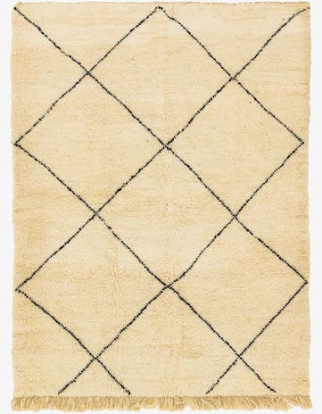 5' 10 x 7' 8 Hand Knotted Moroccan Wool Rug