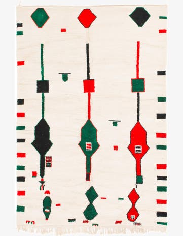 6' 10 x 10' Hand Knotted Moroccan Wool Rug