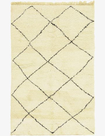 4' 10 x 7' 9 Hand Knotted Moroccan Wool Rug