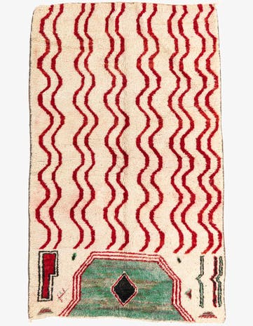 5' x 8' Hand Knotted Moroccan Wool Rug