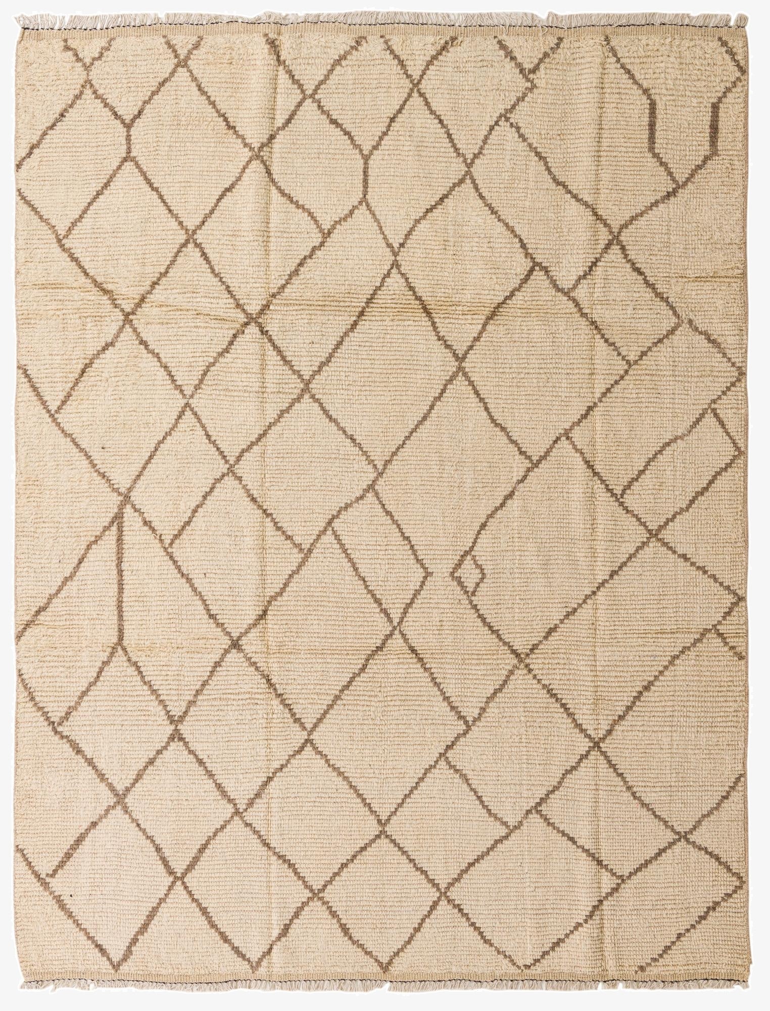 8' 5 x 10' 9  Hand Knotted Moroccan Wool Rug