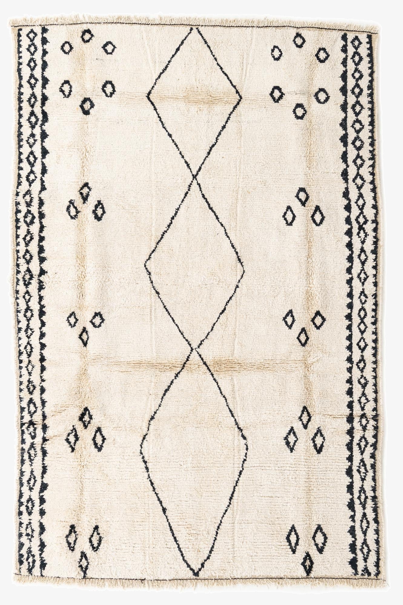 Primary image 6' 2 x 9' 3  Hand Knotted Moroccan Wool Rug
