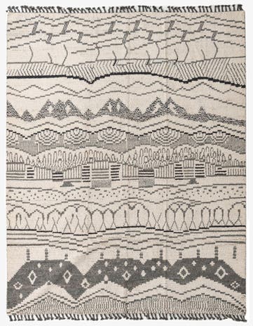 8' 1 x 10' 2 Hand Knotted Moroccan Wool Rug