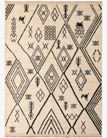 5' 9 x 8' Hand Knotted Moroccan Wool Rug