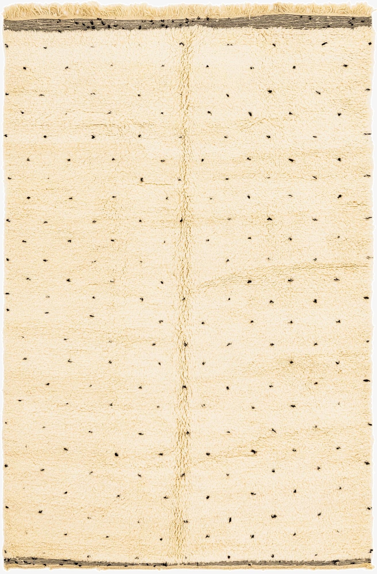 6' 7 x 10' 2  Hand Knotted Moroccan Wool Rug