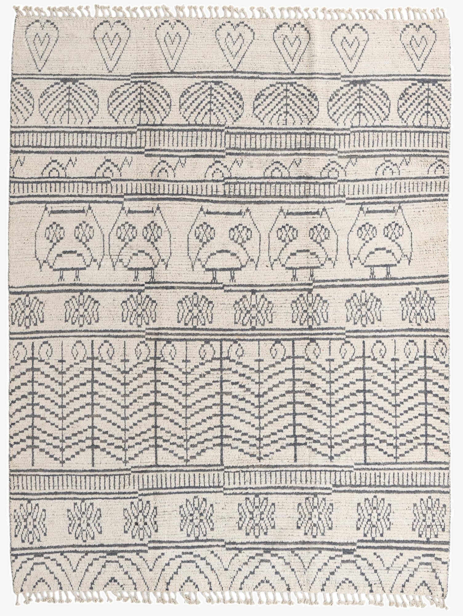 8' x 10' 5  Hand Knotted Moroccan Wool Rug