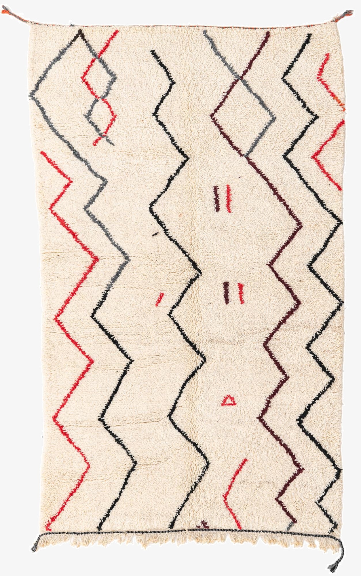 4' 10 x 8'  Hand Knotted Moroccan Wool Rug