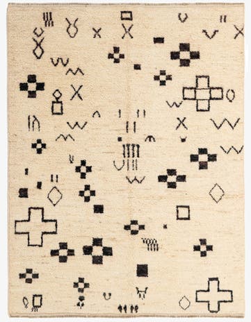 5' x 6' 6 Hand Knotted Moroccan Wool Rug