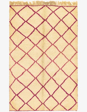 5' 6 x 8' 6 Hand Knotted Moroccan Wool Rug