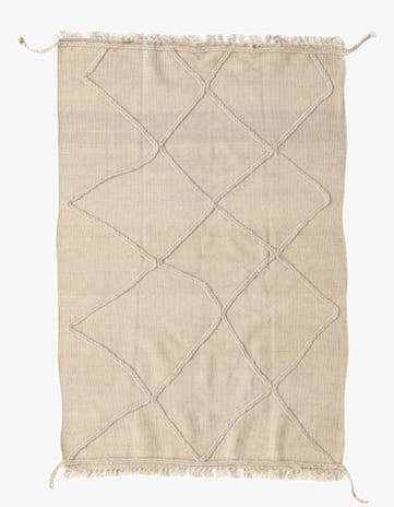 3' 5 x 5' Hand Knotted Moroccan Wool Rug