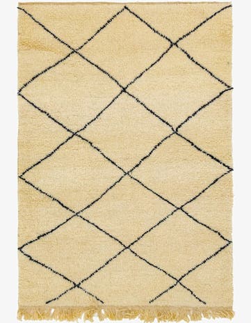 5' x 7' 6 Hand Knotted Moroccan Wool Rug