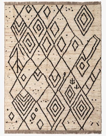 5' 11 x 7' 9 Hand Knotted Moroccan Wool Rug
