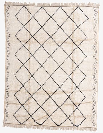 7' 11 x 10' 1 Hand Knotted Moroccan Wool Rug