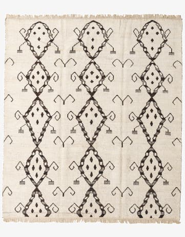 8' 3 x 9' 2 Hand Knotted Moroccan Wool Rug