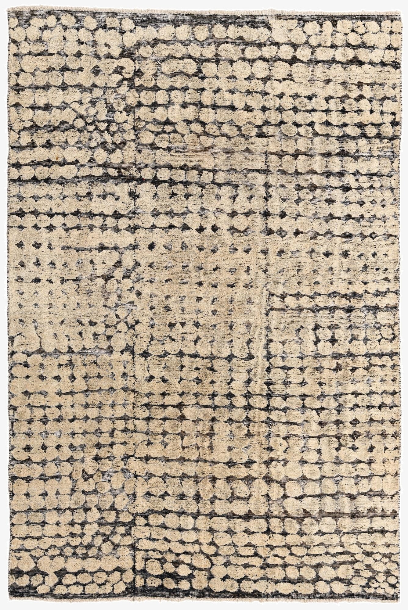 5' 6 x 8' 3  Hand Knotted Moroccan Wool Rug