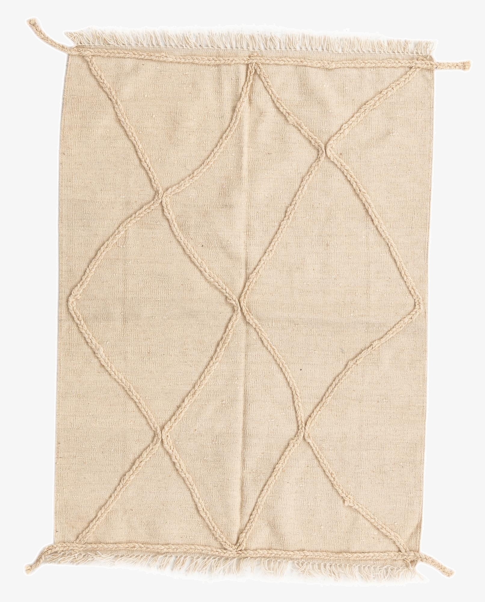 3' 7 x 4' 10  Hand Knotted Moroccan Wool Rug