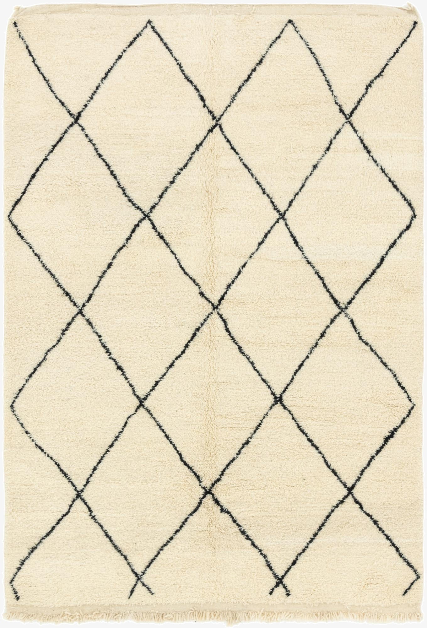 6' 4 x 9' 9  Hand Knotted Moroccan Wool Rug