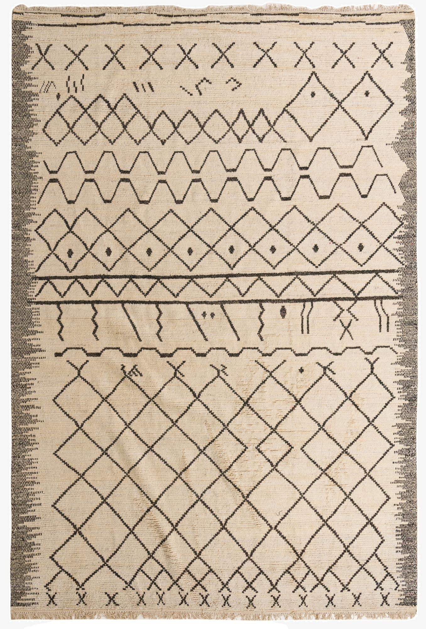 10' x 14' 9  Hand Knotted Moroccan Wool Rug