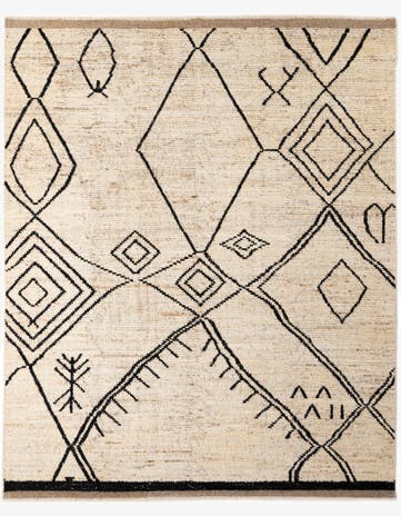 8' 7 x 10' 5 Hand Knotted Moroccan Wool Rug