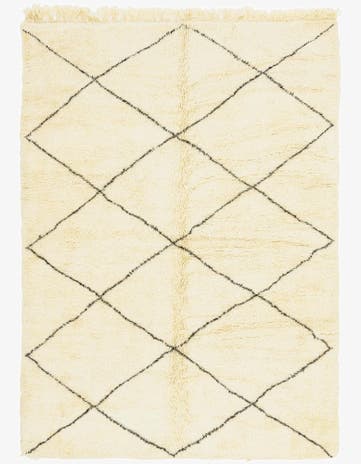 6' 9 x 10' Hand Knotted Moroccan Wool Rug