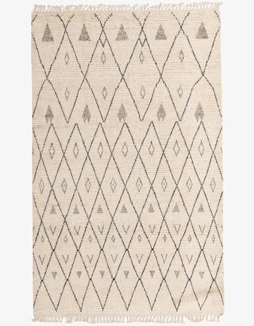 5' 11 x 9' 6 Hand Knotted Moroccan Wool Rug