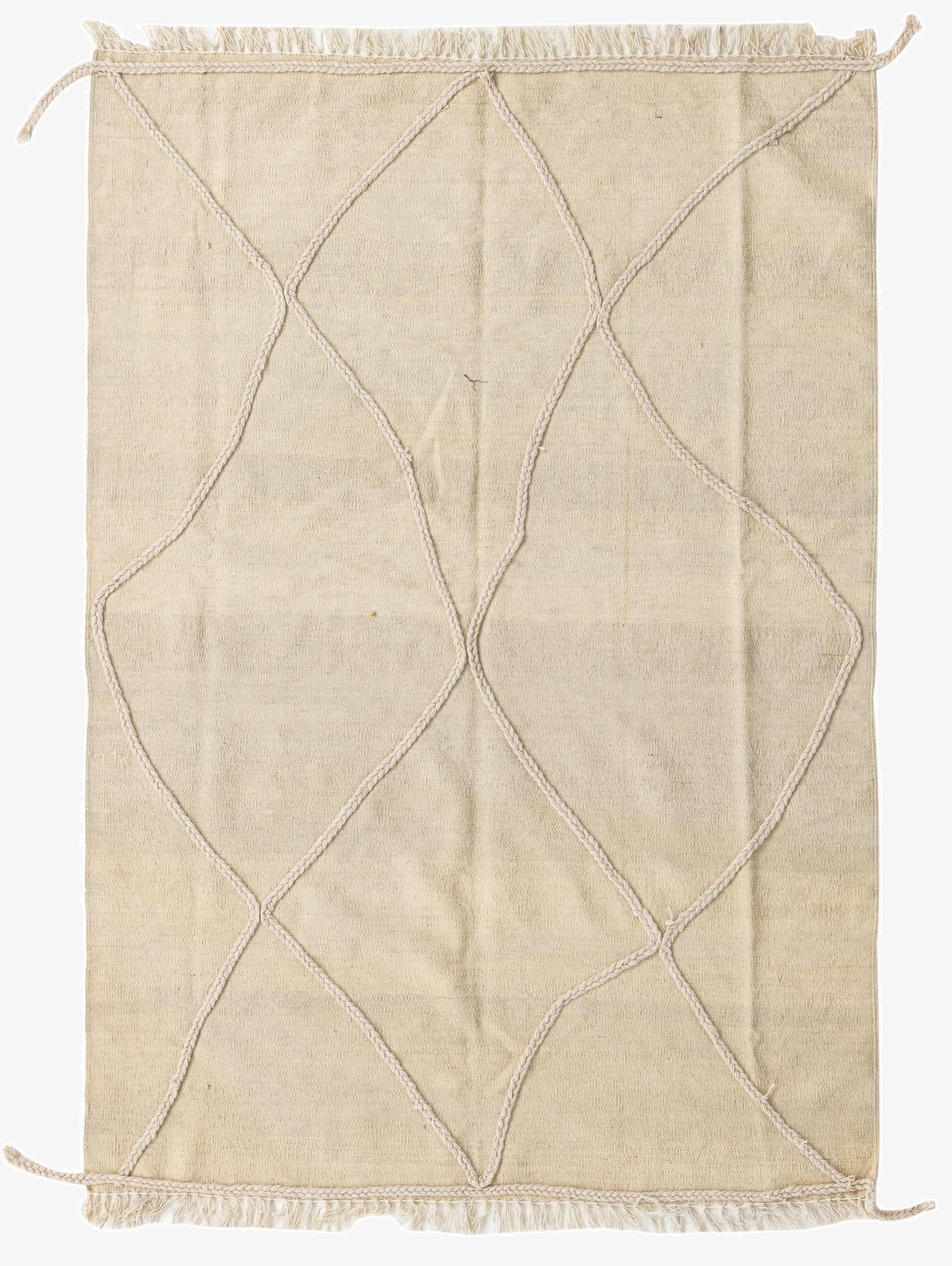 4' 1 x 6'  Hand Knotted Moroccan Wool Rug