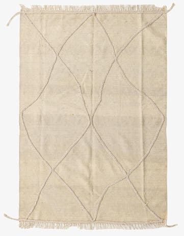 4' 1 x 6' Hand Knotted Moroccan Wool Rug