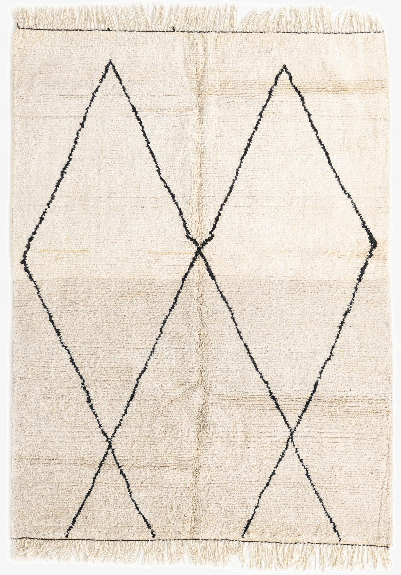 5' 2 x 6' 10  Hand Knotted Moroccan Wool Rug