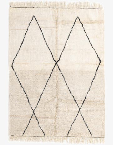 5' 2 x 6' 10 Hand Knotted Moroccan Wool Rug