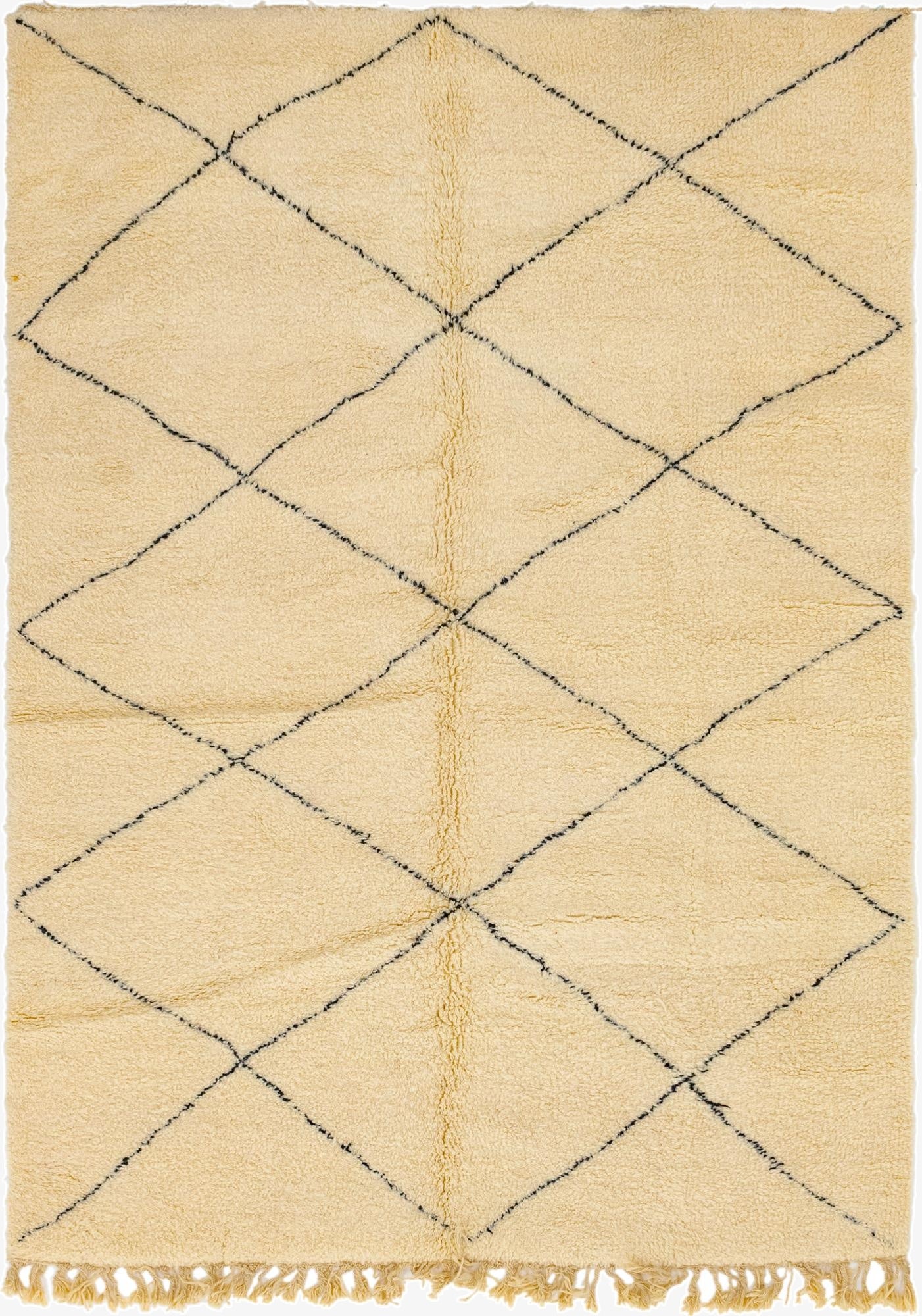 6' 9 x 9' 10  Hand Knotted Moroccan Wool Rug