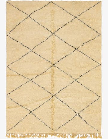 6' 9 x 9' 10 Hand Knotted Moroccan Wool Rug