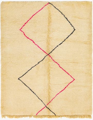 7' 2 x 9' Hand Knotted Moroccan Wool Rug